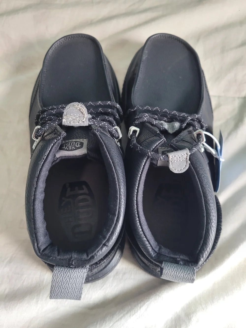 Hey Dude Men’s Black Leather Bradley Chukka Boots